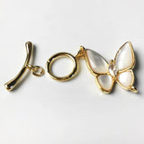 Butterfly Clasps OT Shape For DIY Jewelry Seawater Shell