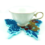 Butterfly Coaster Crystal Epoxy Resin Mold Cup Mat Mug Pad Silicone Mould