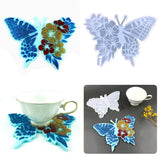 Butterfly Coaster Crystal Epoxy Resin Mold Cup Mat Mug Pad Silicone Mould