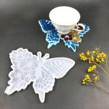 Butterfly Coaster Crystal Epoxy Resin Mold Cup Mat Mug Pad Silicone Mould