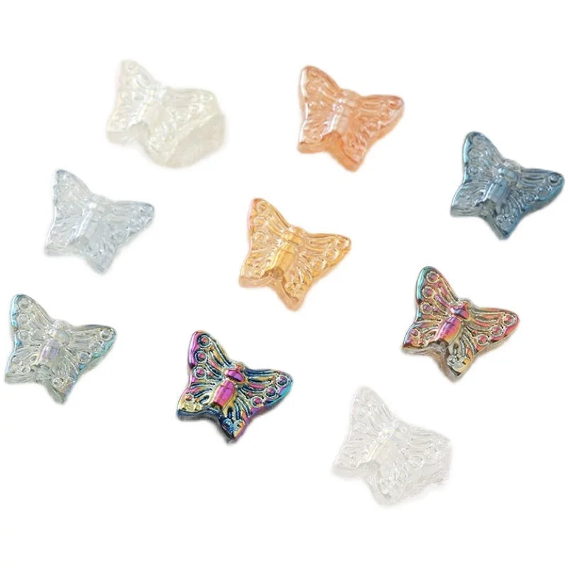 Butterfly Glass Beads for Earrings and Necklaces
