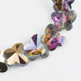 Butterfly Crystal 12*14mm Glass Beads 50pcs