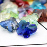 Butterfly Crystal 12*14mm Glass Beads 50pcs