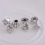 925 Sterling Silver Butterfly Dangle Beads DIY Charms for Bracelets