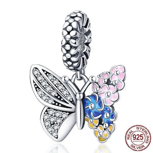 Butterfly Dragonfly Dangle Charm Beads for MULA Bracelet Necklace