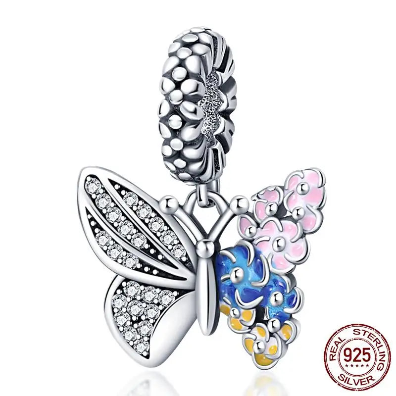 Butterfly Dragonfly Dangle Charm Beads for MULA Bracelet Necklace
