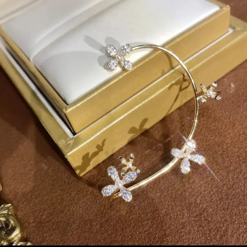 Butterfly Earrings No Piercing Chain Accesories for Women Navidad