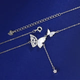 Butterfly Tassel Necklace Collar Chain Pendant Jewelry