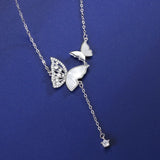Butterfly Tassel Necklace Collar Chain Pendant Jewelry