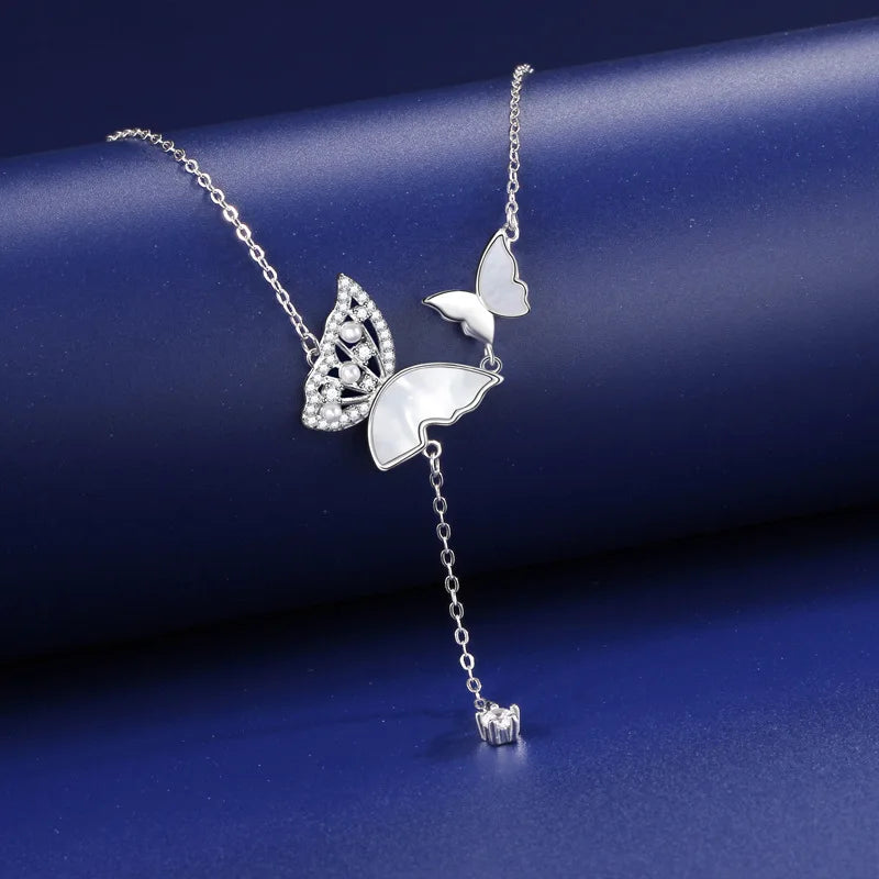 Butterfly Tassel Necklace Collar Chain Pendant Jewelry