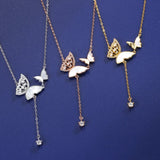 Butterfly Tassel Necklace Collar Chain Pendant Jewelry