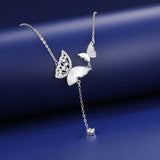Butterfly Tassel Necklace Collar Chain Pendant Jewelry