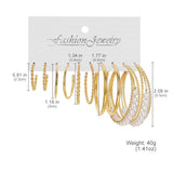 Vintage Geometric Twisted Hoop Earrings for Women