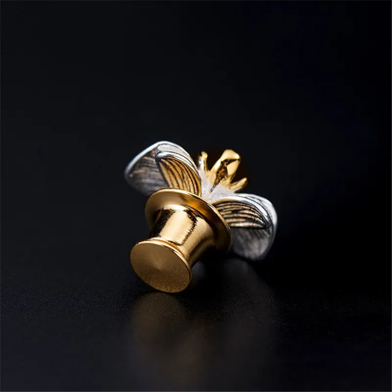 925 Sterling Silver Butterfly Flower Brooch Pins