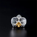 925 Sterling Silver Butterfly Flower Brooch Pins
