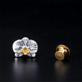 925 Sterling Silver Butterfly Flower Brooch Pins