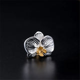 925 Sterling Silver Butterfly Flower Brooch Pins