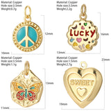 Butterfly Flower Sun Moon Star Heart Letter Charms for Jewelry
