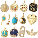 Butterfly Flower Sun Moon Star Heart Letter Charms for Jewelry
