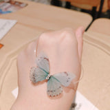 Butterfly Fresh Invisible Necklace Tulle Stereo Double Butterfly