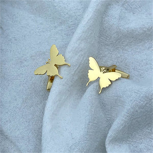 Butterfly Cufflinks for Women High Stainless steel Cuff Links Business wedding