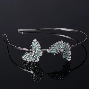 Butterfly Headbands Hairband Rhinestone Headpieces for Women Girls Hair Styling