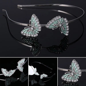 Butterfly Headbands Hairband Rhinestone Headpieces for Women Girls Hair Styling