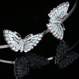 Butterfly Headbands Hairband Rhinestone Headpieces for Women Girls Hair Styling