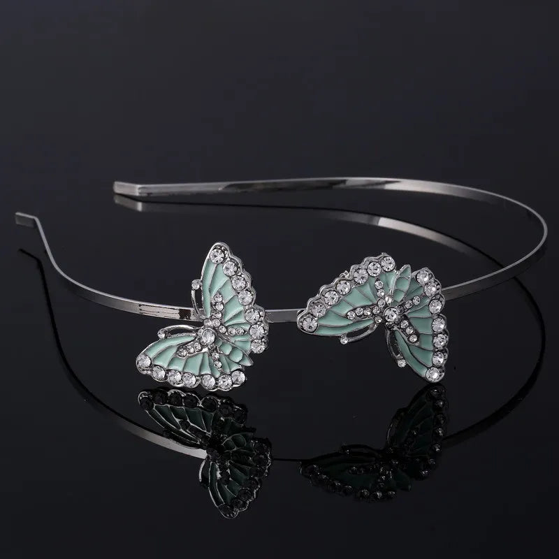 Butterfly Headbands Hairband Rhinestone Headpieces for Women Girls Hair Styling
