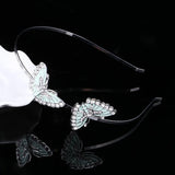 Butterfly Headbands Hairband Rhinestone Headpieces for Women Girls Hair Styling