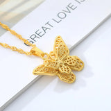 Butterfly Hollow Necklace Silver Choker Jewelry