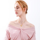 Butterfly Hollow Necklace Silver Choker Jewelry
