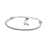 Butterfly Heart Clasp Chain Bracelet Silver Jewelry DIY Gift
