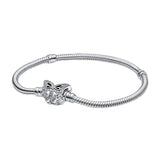 Butterfly Heart Clasp Chain Bracelet Silver Jewelry DIY Gift