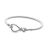 Butterfly Heart Clasp Chain Bracelet Silver Jewelry DIY Gift