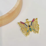 Butterfly Charm Pendant 18k Plated Zirconia Crystal Jewelry Making
