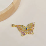 Butterfly Charm Pendant 18k Plated Zirconia Crystal Jewelry Making