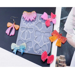 Butterfly Leaves Bow Earring Pendant Silicone Mold DIY Charms Key Chain Mould