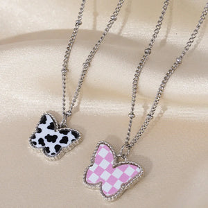 Geometric Butterfly Pendant Necklace Chain Statement Bijoux Femme