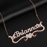 Butterfly Necklace Name Necklace - Personalized Jewelry Stainless Steel Necklace