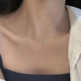 Butterfly Necklace with Zircon Animal Choker Party Gift