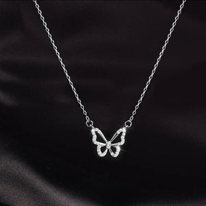 Butterfly Necklace with Zircon Animal Choker Party Gift