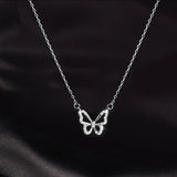 Butterfly Necklace with Zircon Animal Choker Party Gift