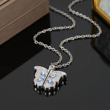 Custom Butterfly Photo Necklace for Women, Personalized Memory Pendant Jewelry