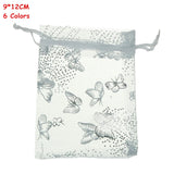 Butterfly Organza Bags 9*12cm Jewelry Packaging Pouches 100pcs