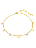 Butterfly Pearl Stainless Steel Women Anklet Tassel