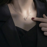 Butterfly Pendant Necklace Women Clavicle Chains Korea Accessories