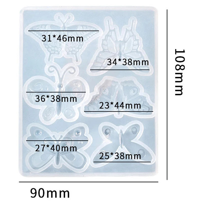 Butterfly Resin Molds Pendant Silicone Casting Kit Epoxy UV Resi