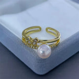 Adjustable Butterfly Ring Base for Pearls Crystals Agate