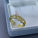 Adjustable Butterfly Ring Base for Pearls Crystals Agate